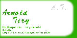 arnold tiry business card